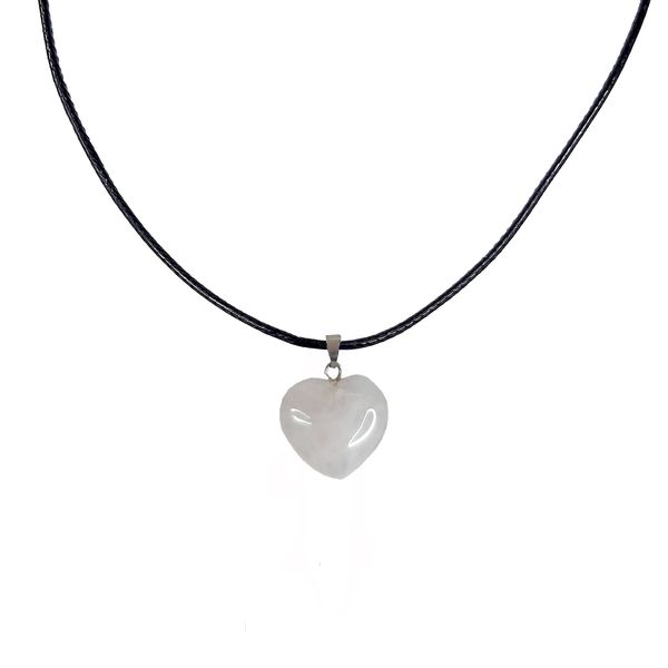Earth Stone Collection - Heart Rose Quartz Stone Necklace