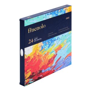 DELI Oil Pastels 24 Brilliant Colors,Soft Smooth Texture, Easy Blending,Art