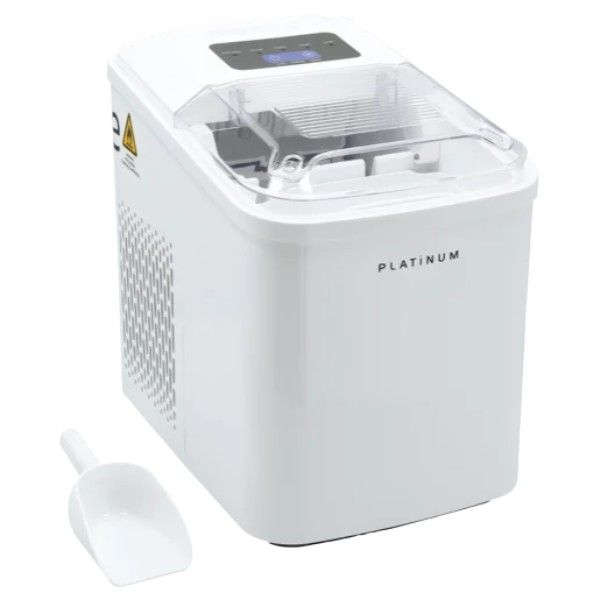 Platinum 105W Ice Maker 12kg - 1.4L Countertop Ice Machine White Bullet Ice