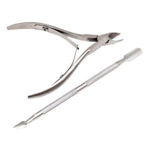 Nail Cuticle Pusher and Cuticle Cutter Set