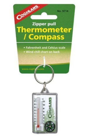 Coghlans - Zipper Pull Thermometer &amp; Compass