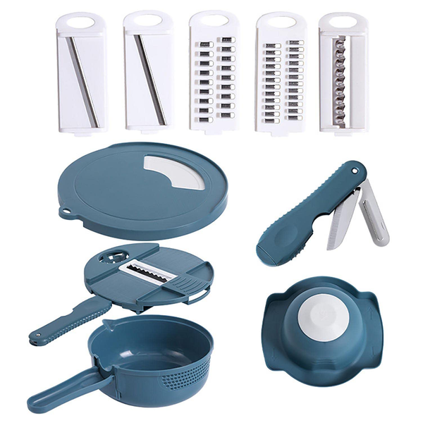 Vegetable Chopper Multi-Functional Kitchen Slicer with Drainer Basket