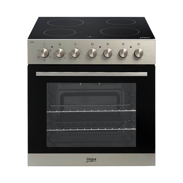 Univa U336CM-1 Brush Metal U/Counter Oven &amp; Ceran Hob Set