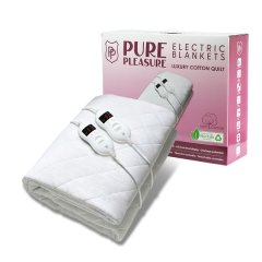 PURE PLEASURE King | Cotton Quilt | Fitted Electric Blanket W/ Skirt
