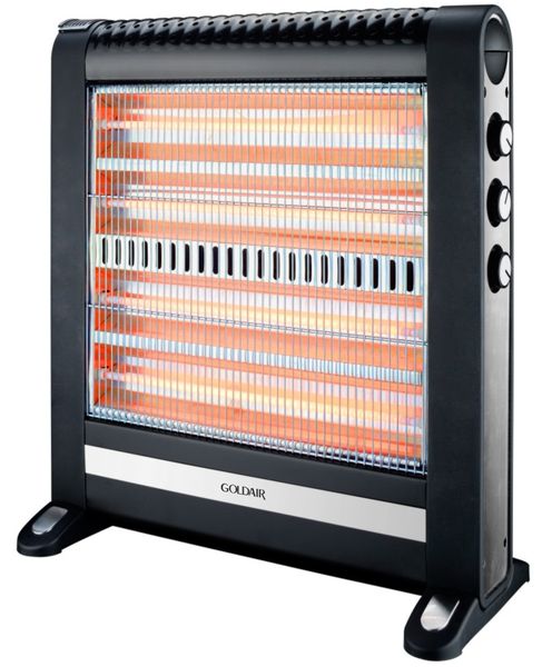 Goldair 4 Bar 2400W Quartz Heater with Fan &amp; Humidifier - Black - GQH-1256