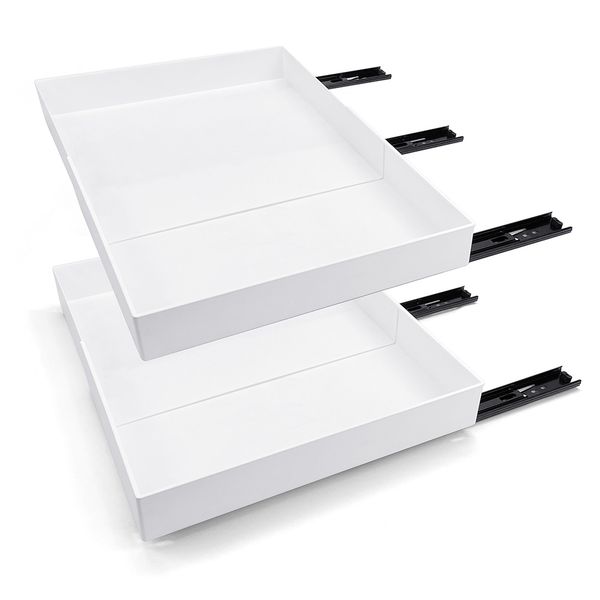 Chenshia 2Piece Roll-Out &amp; Pull-Out Kitchen Cabinet Drawers Shelf Organizer