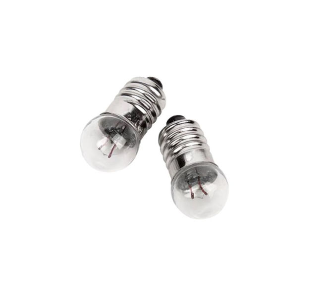 Round Incandescent Torch Light Bulb - 6V 3W (2 Pack) SiRCONY