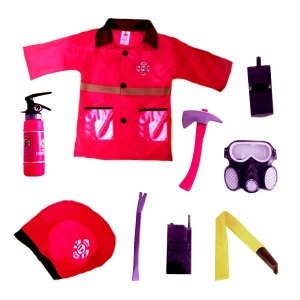 Boys Fireman Dress Up Costume - Red