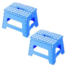 Home Multipurpose Folding Collapsable Stepping Stool Set of 2 (23cm)
