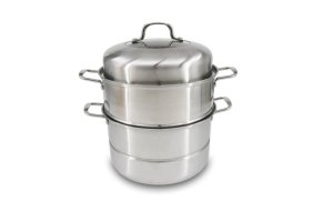 Stainless Steel Multi layer Steamer Cookware Pot with 2 Steamer Plate