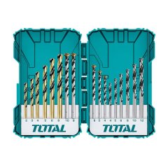TOTAL 16 Piece Metal, Concrete And Wood Drill Bits Set