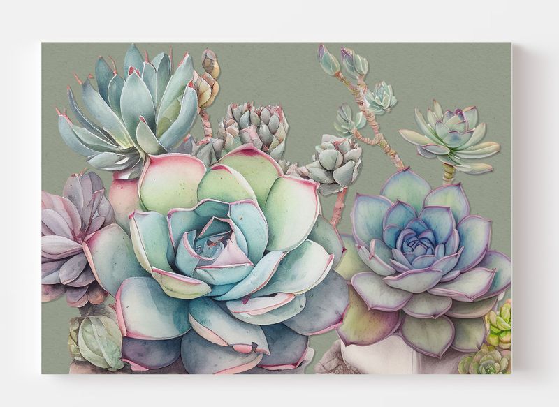 A3 Disposable Paper Placemat Set - Succulents