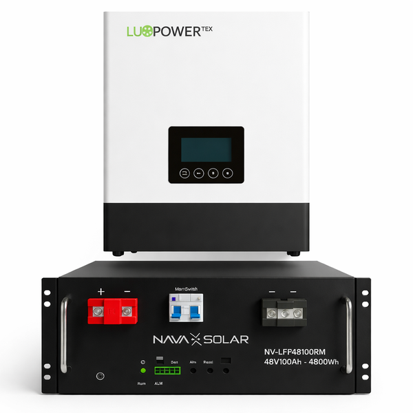 Luxpower Inverter 5kw + Nava lithium ion 4.8kwh battery