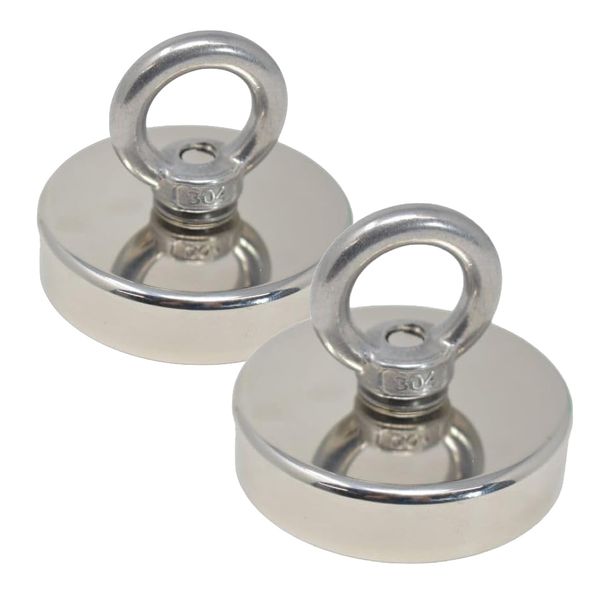 Camping Fishing Single Sided Magnetic Metal Detector Set Of 2 -32mm