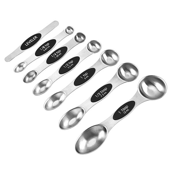 Premium Stainless Steel Magnetic Measuring Spoons Set - 7 Piece