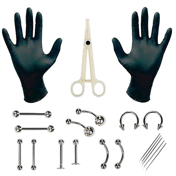 20 Pieces Belly Navel Ring Body Piercing Kit