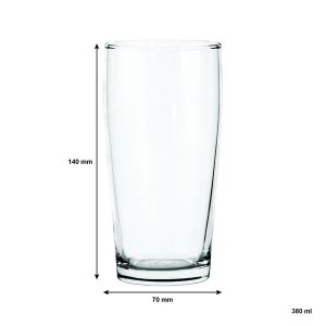 Regent Glass Water Jug (1Lt) &amp; 4 Willy Tumblers 5 Piece Set, (340Ml)