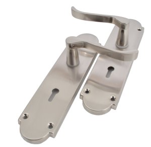 Sanlic Jaguar 200mm Victorian Scroll Key Way Satin NickelHandle