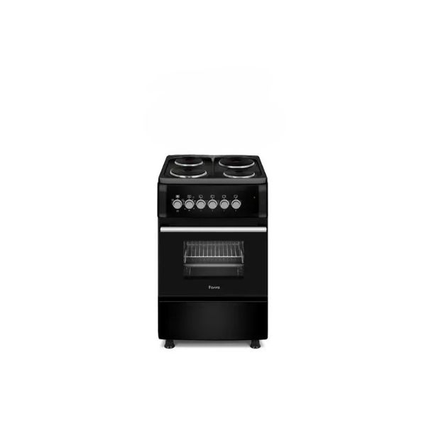 Ferre F5C04E3.T.B 500mm Black 4 Plate Electric Free Standing Oven