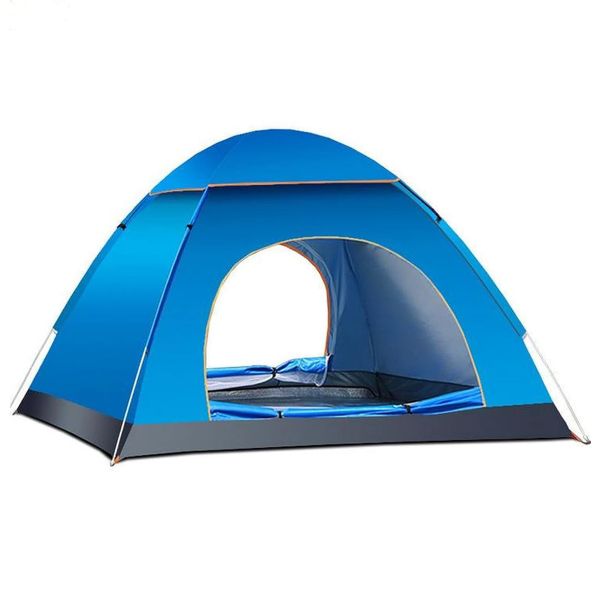 3-4 Person Single Layer Tent Easy Set Up with Door Dome Tent for Camping