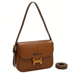 Bltunoed Vintage Brown Crossbody Bag 22x17x6cm Adjustable Strap Daily Use