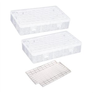 Diamond Painting Boxes, 120 Grids Storage, 5D Embroidery Parts- 2 Piece