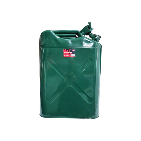 Earth Jerry Can Metal Petrol/Diesel Green 20 Litre