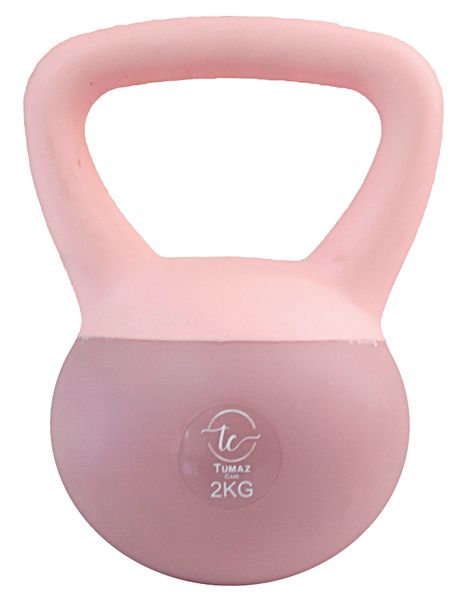 Tumaz Care 2KG Soft Sand Kettlebell Non-Slip Handle - Pink