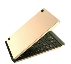 Universal Foldable Bluetooth Keyboard F66 - Gold