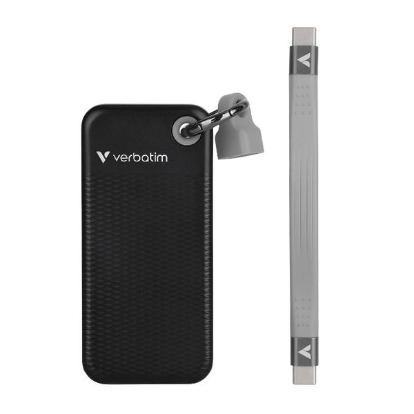 Verbatim Pocket SSD Keyring and Cable Holder | USB-C | 1TB