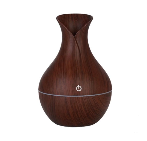 130 ml USB Ultrasonic Aroma Air Humidifier - Dark Brown