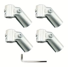 Tool DIY 45 Degree Structural Pipe Clamp Connector Fitting (5cm) - 4 Piece