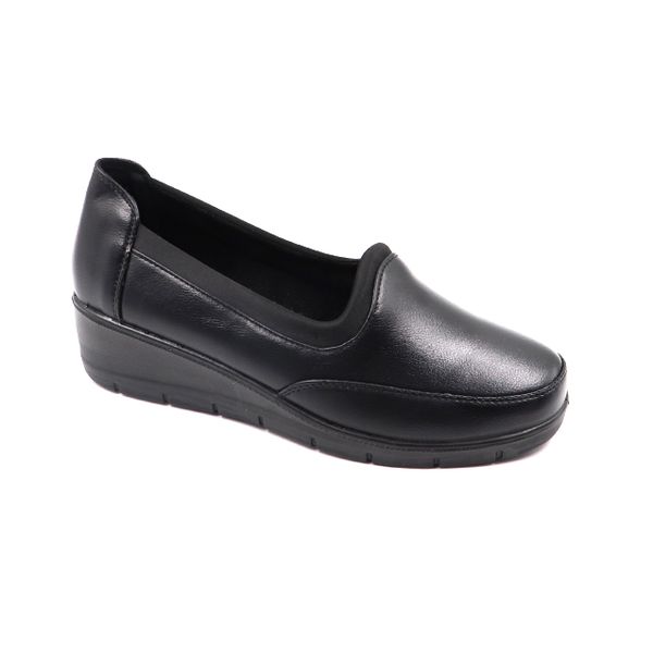 Sotto Ladies Low Wedge Slip On Comfort Trim Loafer