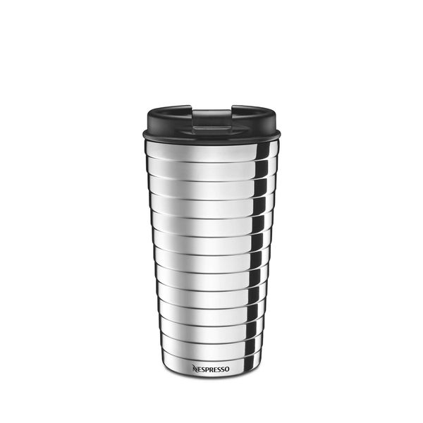 Nespresso Leak Proof Touch Travel Mug, Silver