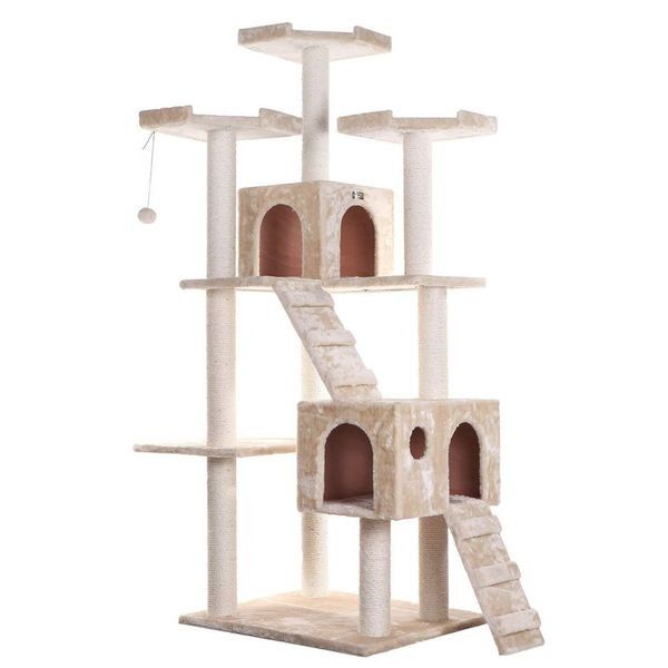 Cat Tree House Scratching Post _170 cm Beige