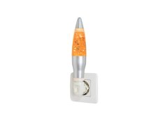 Wall Glitter LED Lamp - Orange Liquid + Glitter