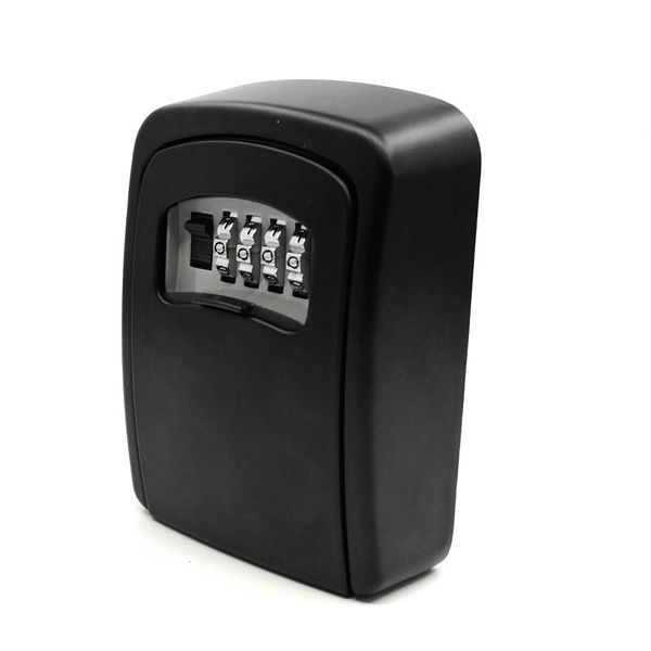 4-Digit Combination Wall Mounted Safe Box - Black