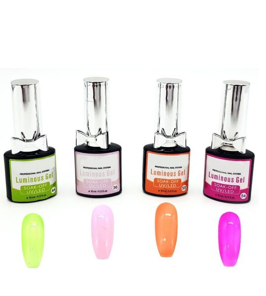 Luminous Glow In The Dark UV Gel Nail Polish Neon Edition - 4 Piece Set