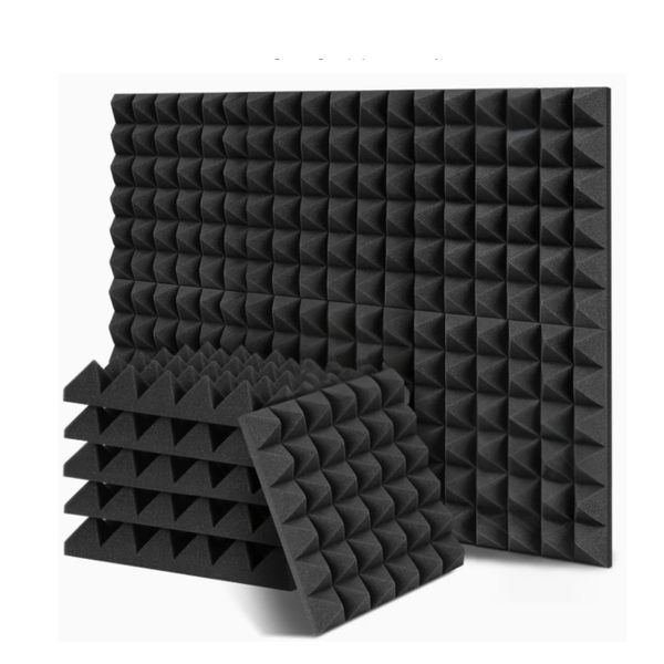 Acoustic Foam+ Echo-Less Pyramid Panels 30x30x5cm (Pack of 12 )