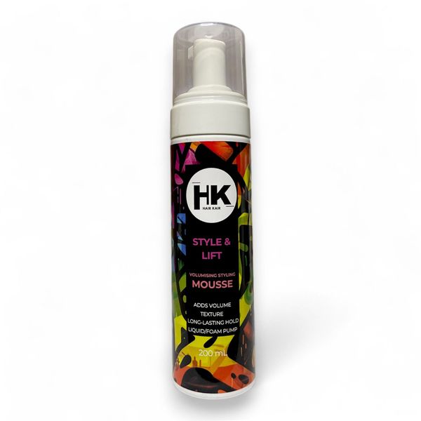 HK Style &amp; Lift Volumising Mousse 200ml - Adds Body, Hold &amp; Bounce