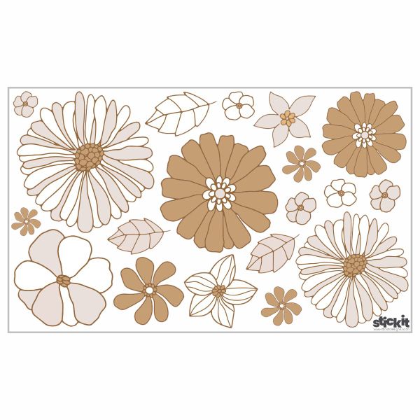 Retro Flowers Wall Stickers