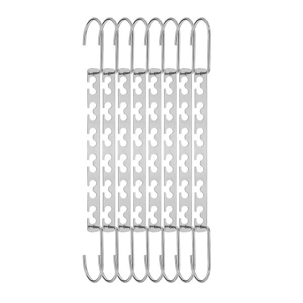 8 Pieces Space Saving Hangers for Clothes Metal Hanger Organizer for Closet