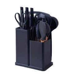 18 Kitchen Utensil Set -Utensil Holder - Black