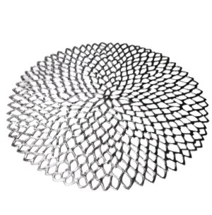 Placemat 6 Piece Set 37.5cm Flower Silver