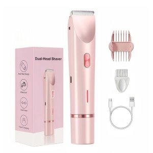 2 In 1 Women's Bikini Trimmer&amp;Body Shaver-Wet &amp; Dry Use, IPX7 Waterproof