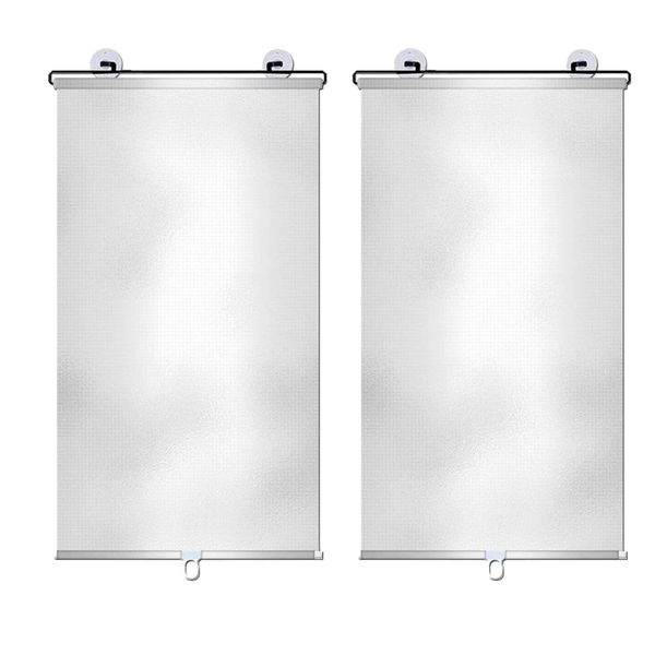 2 Pack No Drilling Retractable Roller Window Shades,Blackout Blind for Home
