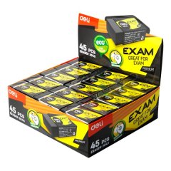 Deli Eraser 40x22x12mm Black 45 pcs