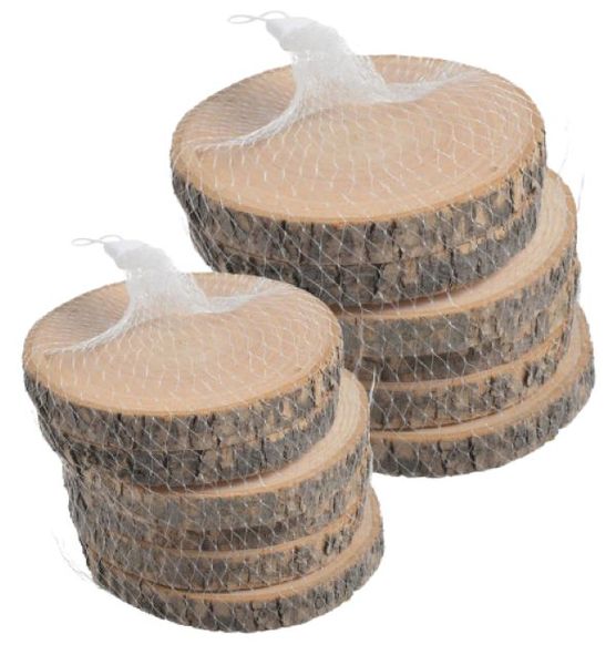 12 Pieces Natural Wood Coasters Slices
