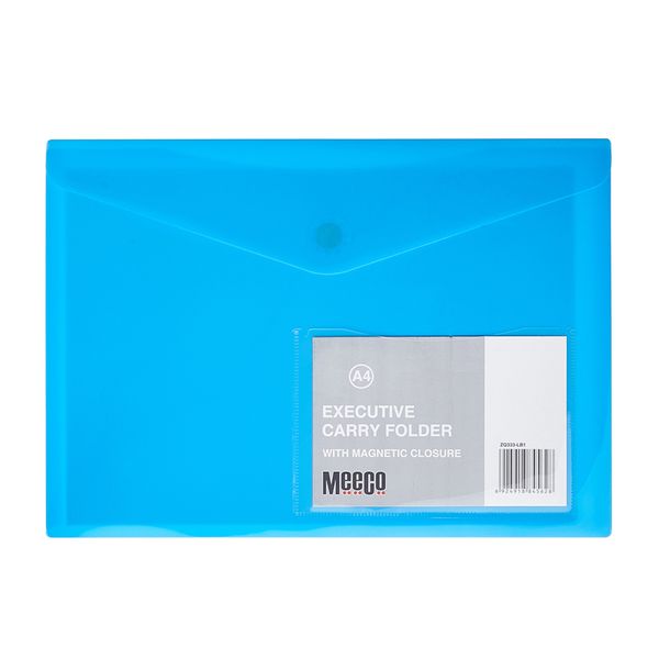 Meeco A4 Executive Carry Folder - Light Blue