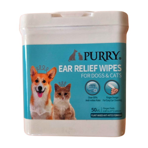 Purry Ear Relief Wipes for Dogs and Cats